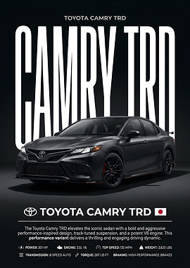 Toyota Camry TRD Poster