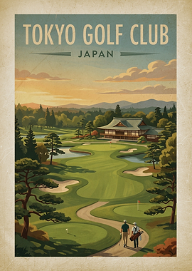 Tokyo Golf Club Vintage Poster