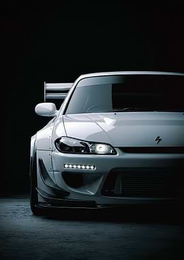 White Modified silvia s15Sports Car