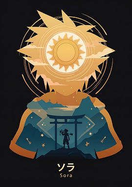 Sora Kingdom Hearts Silhouette Art