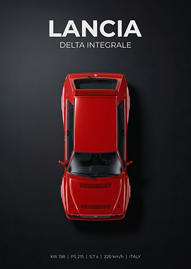 Lancia Delta Integrale Top View