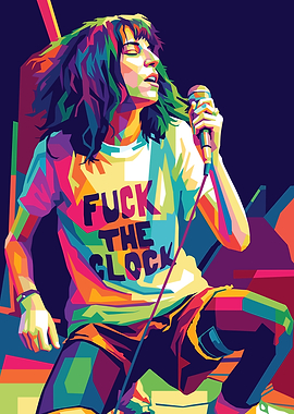 Patti Smith 'Fuck The Clock' Pop Art