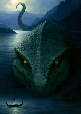 Sea Serpent and Viking Ship
