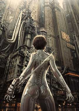blood rain futuristic city