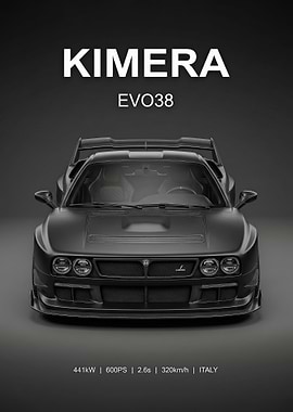 sleek black Kimera EVO38 Sports Car