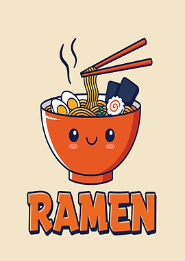 Cute Kawaii Ramen Bowl