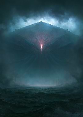 Colossal Sea Monster Emerging from the Depths