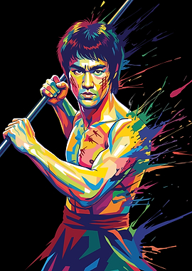 Bruce Lee Pop Art Portrait
