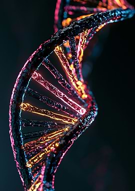 Glowing DNA Helix