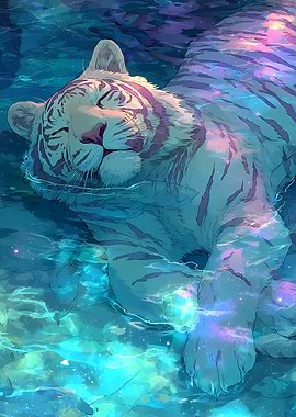 Tiger Sleeping in Cosmic Water