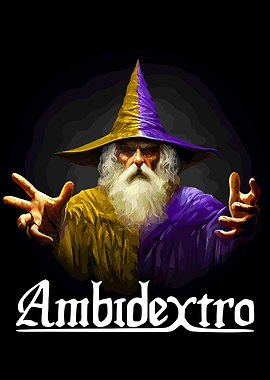 Wizard with Ambidextro text