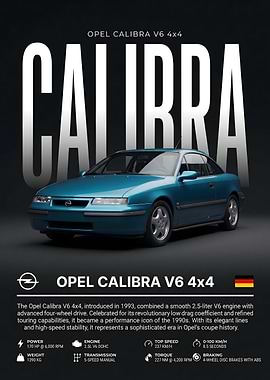 Opel Calibra V6 4x4 Poster