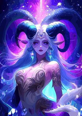 Fantasy Aries Zodiac Woman