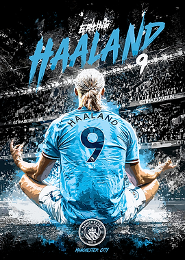 Erling Haaland Manchester City Poster