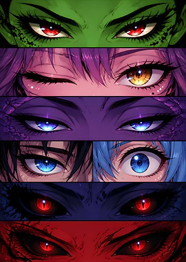 Collage of Anime Eyes