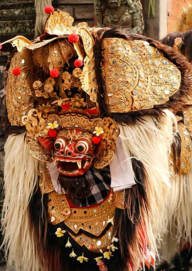 Balinese Barong Mask and Costume