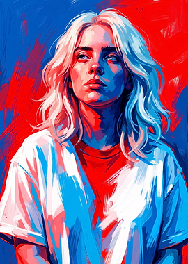 Billie Eilish Pop Art Portrait