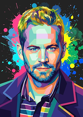 Paul Walker Pop Art Portrait