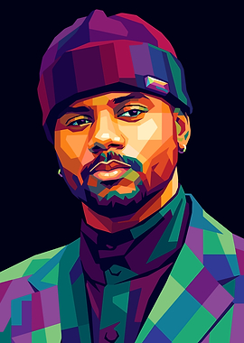Pop Art Portrait of a Bryson Tiller