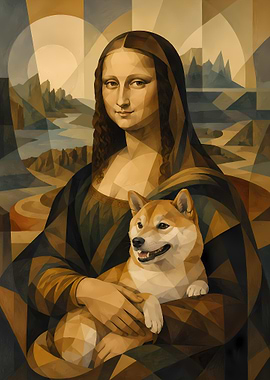 Mona Lisa with Shiba Inu