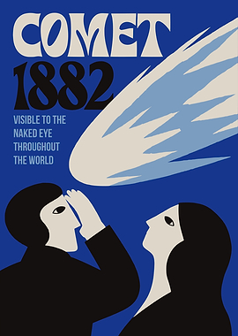 Comet 1882 Vintage Poster