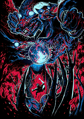 Werewolf Attack in a Dark Forest