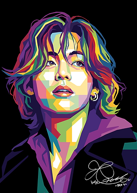 BTS V Pop Art Portrait