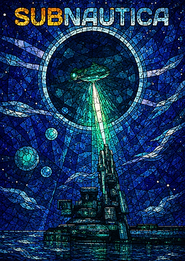 Subnautica Stained Glass Poster
