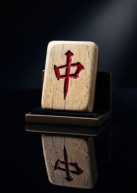 Red Dragon Mahjong Fine Art Print
