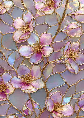 Stained Glass Floral Pattern