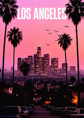 Los Angeles Skyline at Sunset