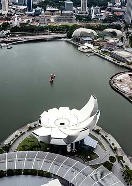 Singapore cityscape with ArtScience Museum