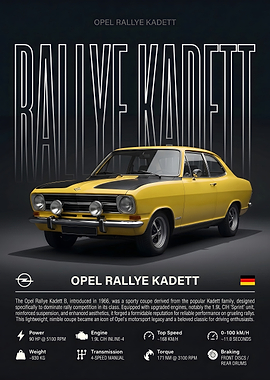 Opel Rallye Kadett B Poster