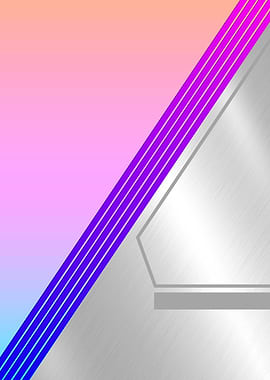 Retro Gradient and Metallic Abstract Design