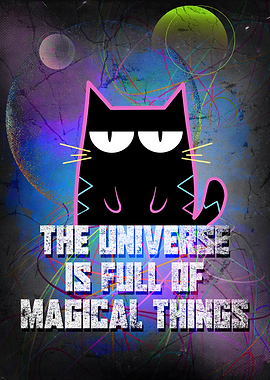 Black Cat with Inspirational Text