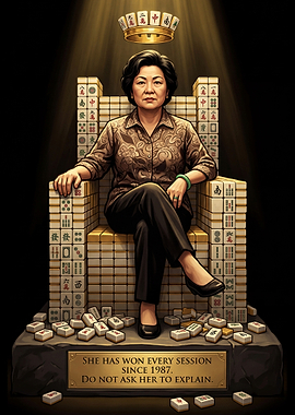 The Auntie Throne - Mahjong Queen Poster