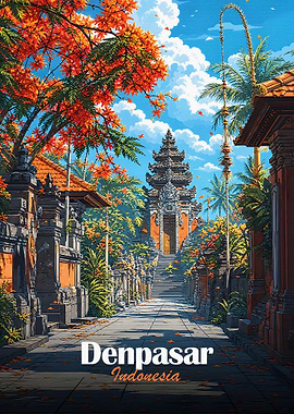 Denpasar Indonesia Temple Path
