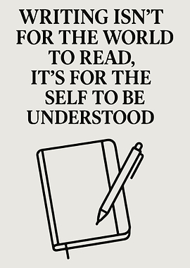 Minimalist Writing Quote Poster Typographic Wall Art Notebook Inspiration Decor