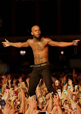 Rapper Performing for a Crowd