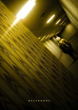 Backrooms Horror Scene