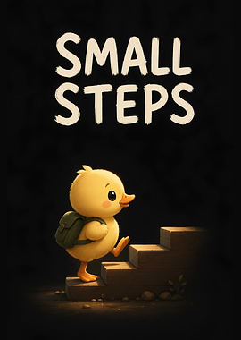 Cute Duckling Climbing Stairs