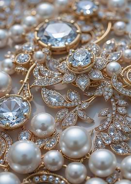 Ornate Gold and Diamond Jewelry