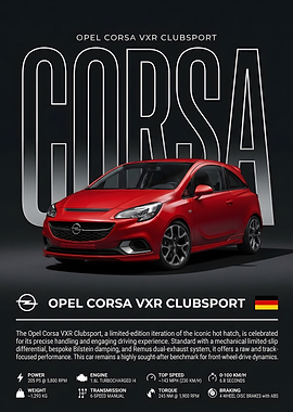 Opel Corsa VXR Clubsport Poster