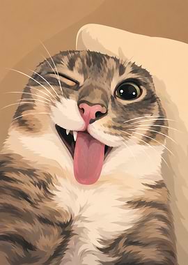Funny Cat Sticking Tongue Out