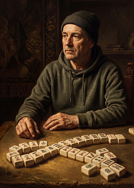 Portrait of a Strategic Genius - Mahjong Art