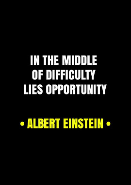 Albert Einstein quote on opportunity