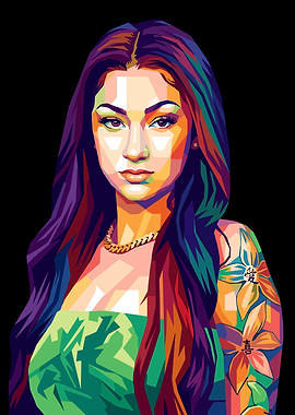 Colorful Portrait of a Bhad Bhabie