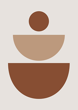 Abstract Geometric Shapes in Earth Tones
