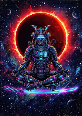 Cyberpunk Samurai in Space