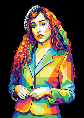 Colorful Pop Art Portrait of a Chappell Roan